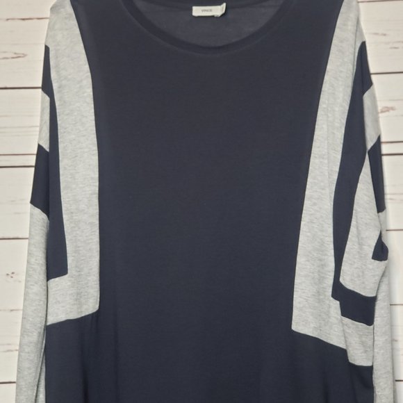 Vince Optic-Stripe Long Sleeve Pima Cotton Tee - Picture 3 of 7